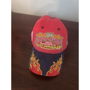 Vintage Jeff Gordon 2001 NASCAR Champion Strapback Hat Cap #24 Hendrick DuPont
